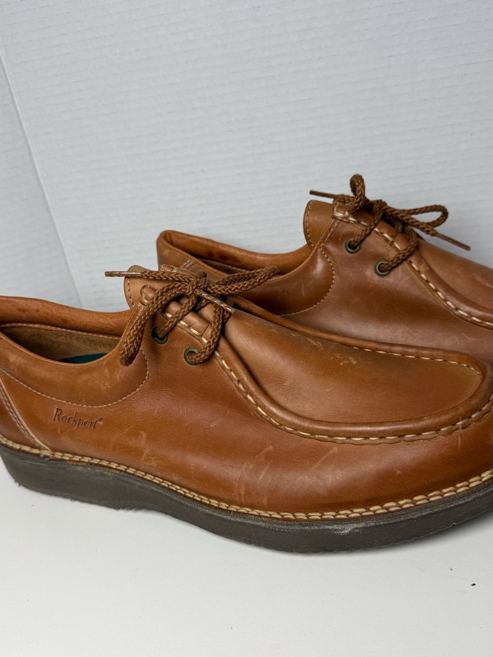 Rockport Men’s Tan Leather Boat Shoes